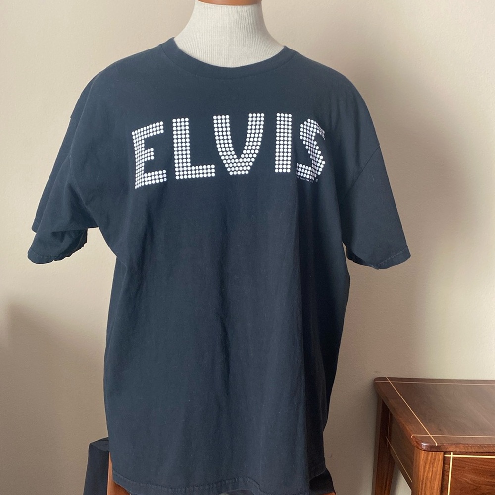 Black Short Sleeve Elvis T-shirt XL